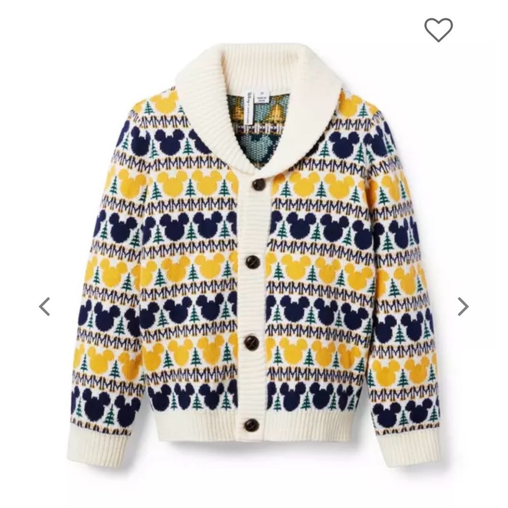 Janie & Jack x Disney Children’s Mickey Mouse Fair Isle Cardigan Sweater 18-24 M